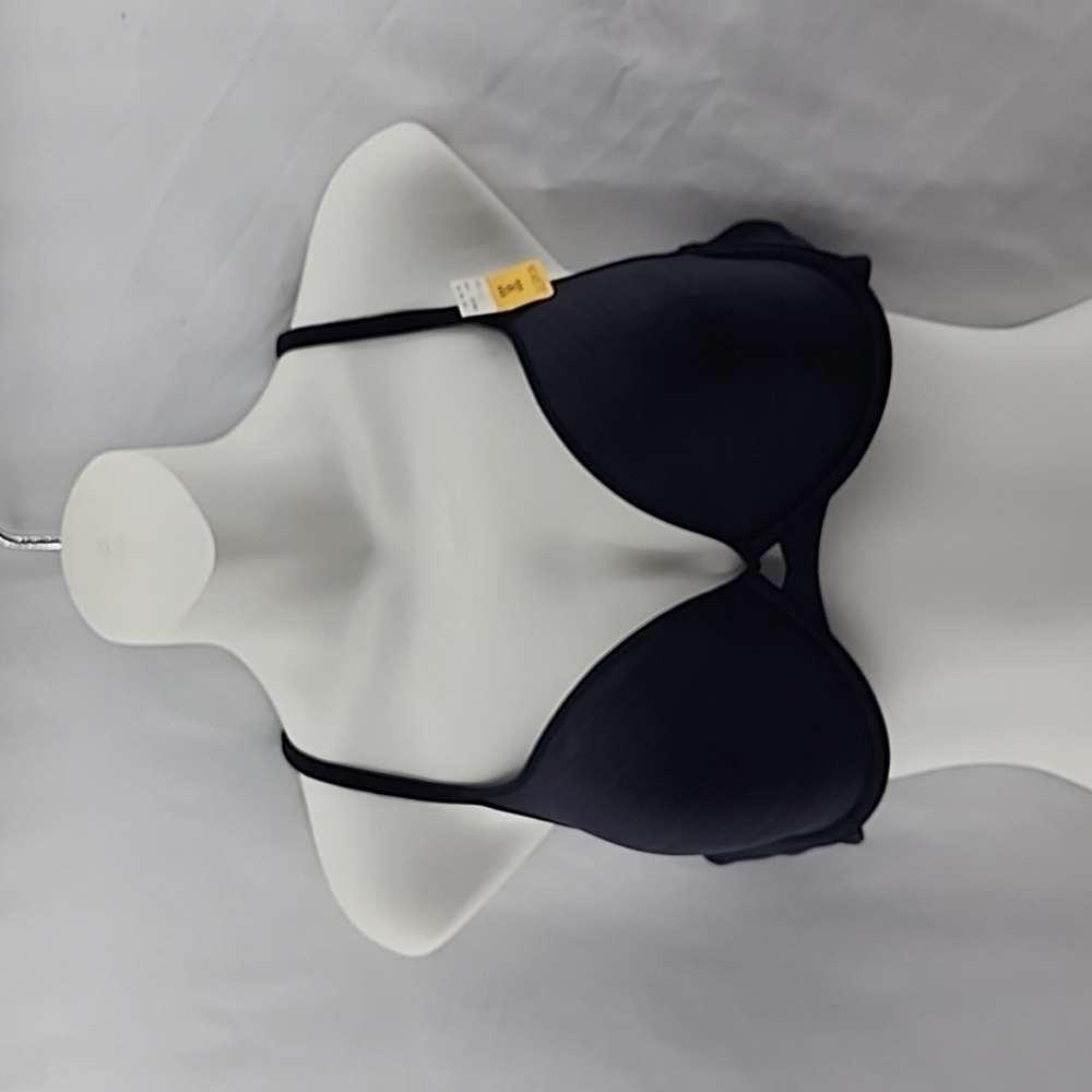 Y2K Black Vassarette Bra 38C Plunge NWT